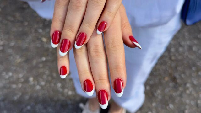 GOSSIP99 : Cherry French Nails Are This Summer’s Simplest Beauty