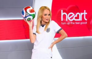 GOSSIP99 : Amanda Holden gets into the World Cup spirit as she poses in an England kit (and killer heels!) ahead of the Three Lions’ first match