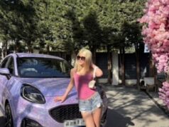 GOSSIP99 : Katherine Ryan buys her daughter Violet, 17, a sparkly £30k car for her birthday as the teen proudly poses in front of her new wheels