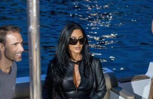 GOSSIP99 : Kim Kardashian continues her Monaco takeover after stealing the show at the Grand Prix with boyfriend Lewis Hamilton as she flaunts her curves in skintight leather