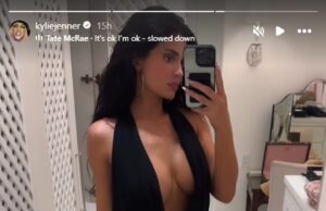 GOSSIP99 : Kylie Jenner shows off her incredible figure in a $280 plunging dress from her new clothing collection that’s inspired by ‘raw intimacy’