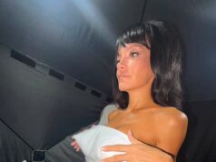 GOSSIP99 : Lily Allen poses in a racy white PVC dress in behind-the-scenes snaps from her Newcastle show after ex David Harbour denied her version of events from explosive revenge album