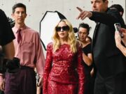 GOSSIP99 : Madonna, 67, turns heads as she rocks a red lace minidress at Saint Laurent’s star-studded show during Men’s Paris Fashion Week