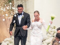 GOSSIP99 : Perrie Edwards and Alex Oxlade-Chamberlain are married! Singer stuns in an elegant white lace gown as she ties the knot with footballer in a picturesque ceremony in Portugal