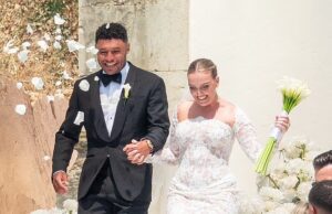 GOSSIP99 : Perrie Edwards and Alex Oxlade-Chamberlain are married! Singer stuns in an elegant white lace gown as she ties the knot with footballer in a picturesque ceremony in Portugal