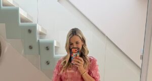 GOSSIP99 : Pregnant Vogue Williams stuns in a glamorous pink dress as she enjoys her baby shower in Ireland as fans speculate she has revealed the gender