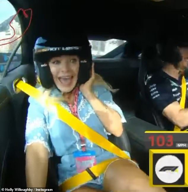 GOSSIP.CO.UK : Holly Willoughby squeals ‘oh my god’ as she is left screaming, sweating and swearing on a lap of the Monaco Grand Prix track