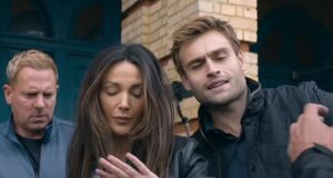 GOSSIP.CO.UK : Michelle Keegan and Douglas Booth show off their brewing chemistry in first trailer for police thriller The Blame after she shared how they bonded over ‘quizzes and food’