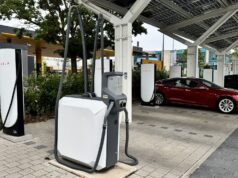 Tesla sucks! Handy vacuum cleaners have been spotted at some European Tesla Supercharger stalls Tesla sucks! Handy vacuum cleaners have been spotted at some European Tesla Supercharger stalls